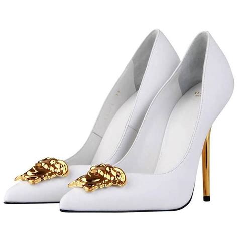 versace white pumps